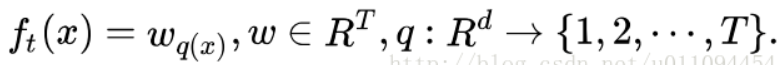ft(x) e RT , q : Rd -i {1, 