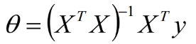 o = (XTX)lXTy 